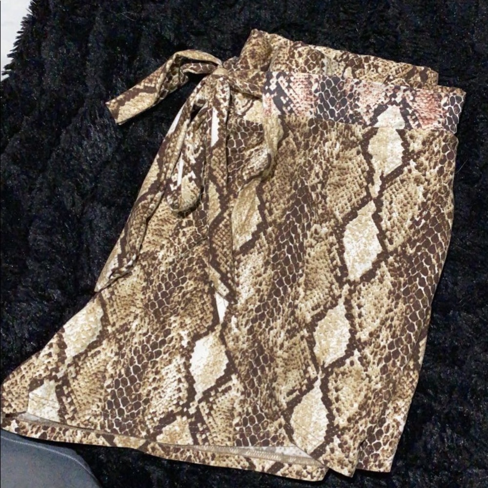 snakeskin shorts